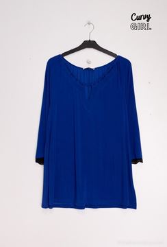 Picture of PLUS SIZE OPEN COLLAR BLOUSE